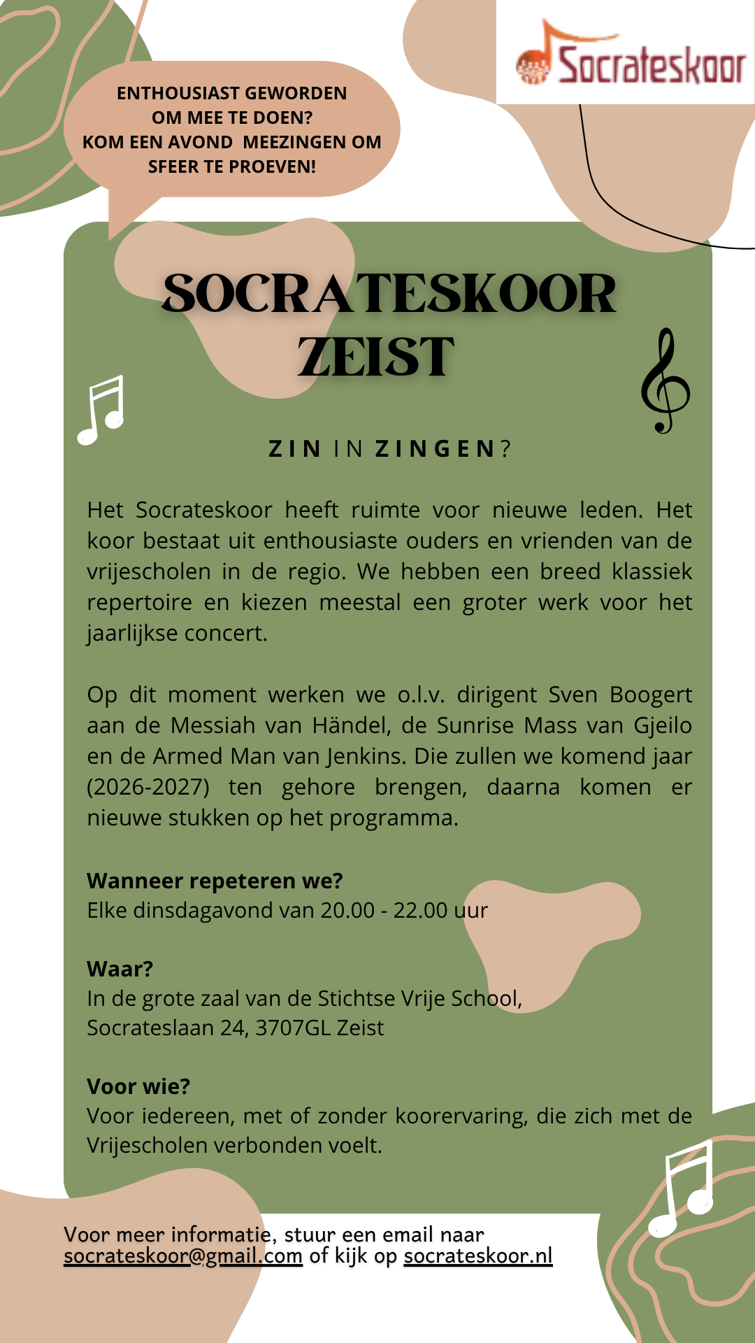 Flyer Socrateskoor Zingen